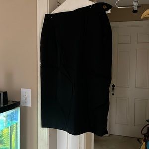 Classic black, lined wool skirt